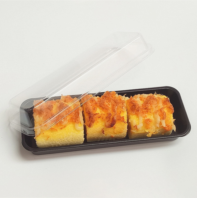 Pudełka opakowania przezroczyste na ciasto chleb (30/50 sztuk) prostokątne jednorazowe pudełko na desery, owoce, rolki Sushi - Wianko - 3