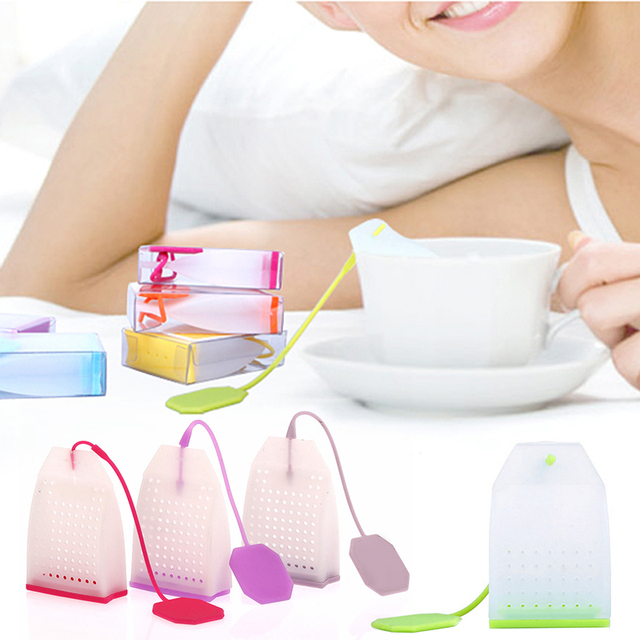 Silikonowe torebki do herbaty Food Grade - kolorowe, luźne, zaparzacze z pustymi torebeczkami i sznurkiem - podróżne i domowe - Wianko - 3