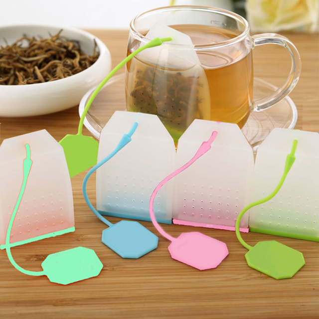 Silikonowe torebki do herbaty Food Grade - kolorowe, luźne, zaparzacze z pustymi torebeczkami i sznurkiem - podróżne i domowe - Wianko - 7