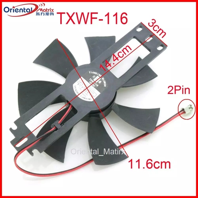 Bezszczotkowy wentylator chłodzący DC TXWF-116, 11.6cm, do kuchenek indukcyjnych, 2Pin, DC18V - Wianko - 6