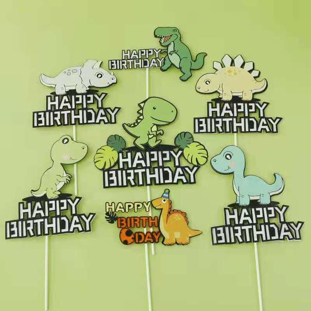 Dżungla Safari - Zestaw Dekoracji Tortu z Zwierzętami - Lew, Dinozaur, Cupcake - Dekoracja na Baby Shower i Urodziny - Wianko - 2