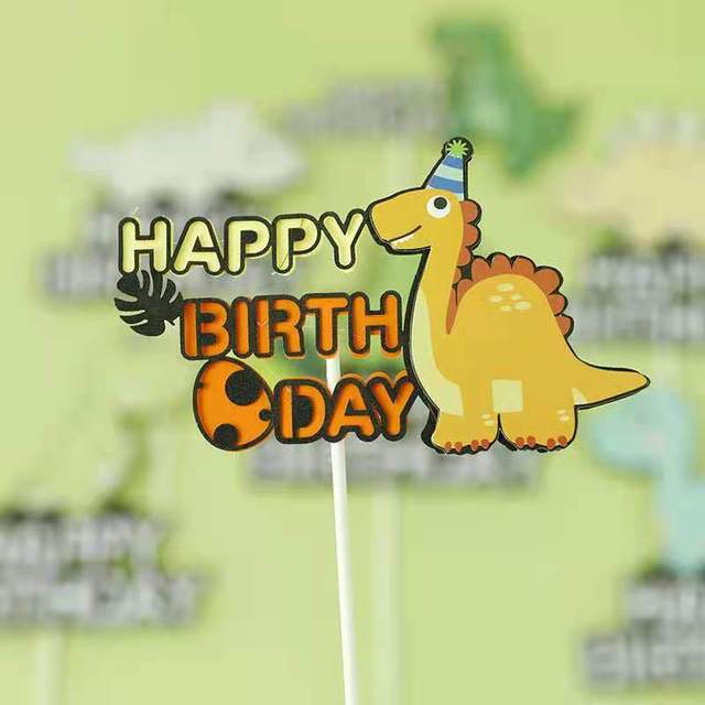 Dżungla Safari - Zestaw Dekoracji Tortu z Zwierzętami - Lew, Dinozaur, Cupcake - Dekoracja na Baby Shower i Urodziny - Wianko - 6