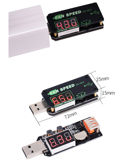 Wentylator USB 5V 5W z regulatorem prędkości i lampką USB do ściemniania - Wianko - 2