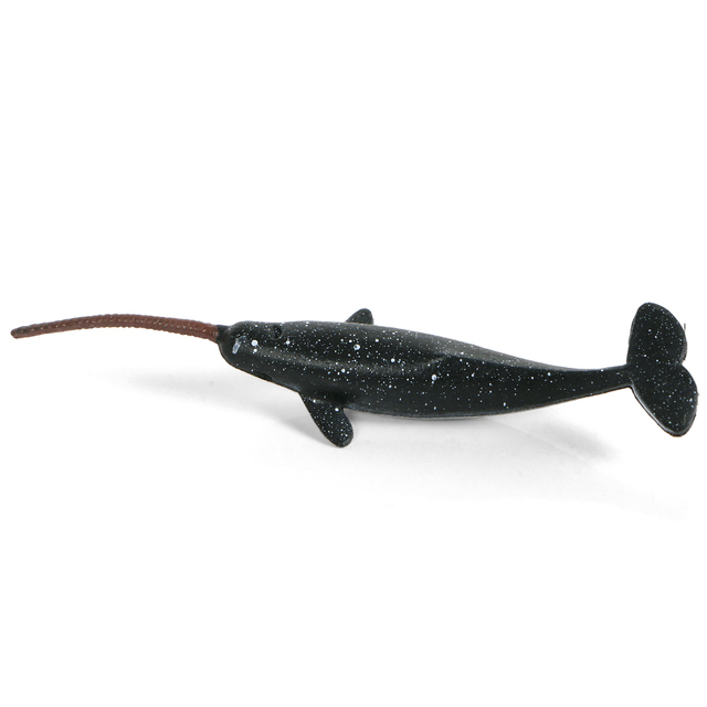 Miniaturowe modele zwierząt morskich: delfin, rekin, promienie wieloryba - zabawki dla dzieci - Wianko - 12