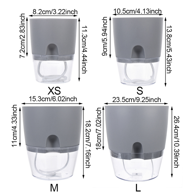 Doniczka zraszająca z automatycznym podlewaniem i dwiema warstwami - idealna ozdoba ogrodu - Wianko - 3