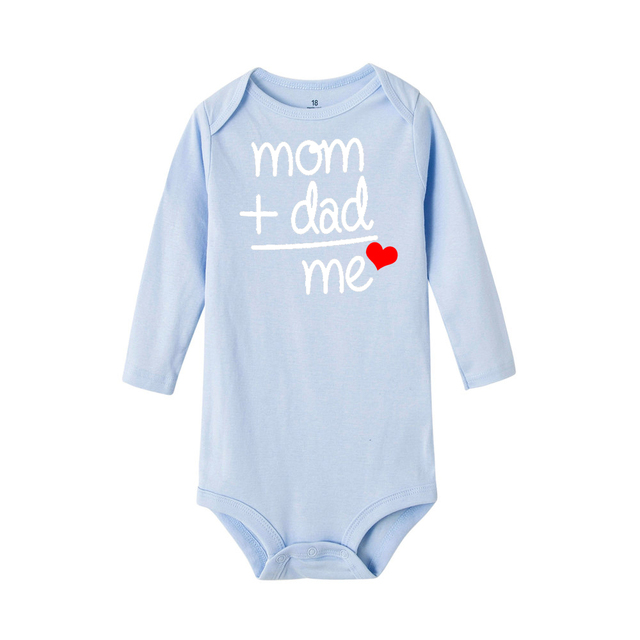 Noworodek z długim rękawem - Mama Plus tata - ubrania dla chłopca i dziewczynki - KidsBodysuit - śmieszne kombinezony dla niemowląt - Wianko - 4