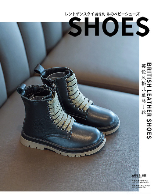 Nowe dziecięce buty Martina 2021 zimowe – skórzane trzewiki na deszcz i trampki, idealne dla dziewczynek - Wianko - 2