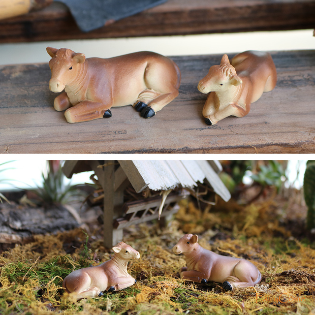 Figurki miniaturowe zwierząt do ogrodu - Mini las gospodarskich zwierząt: wiewiórka, kurczak, królik - Wianko - 28