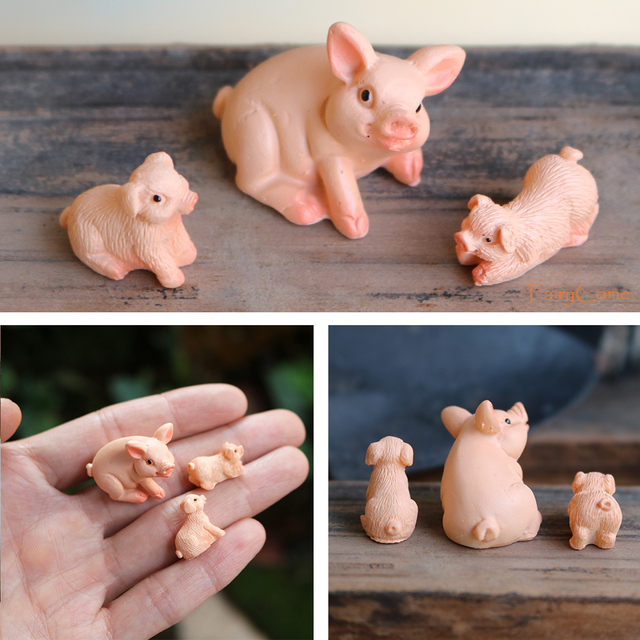Figurki miniaturowe zwierząt do ogrodu - Mini las gospodarskich zwierząt: wiewiórka, kurczak, królik - Wianko - 7