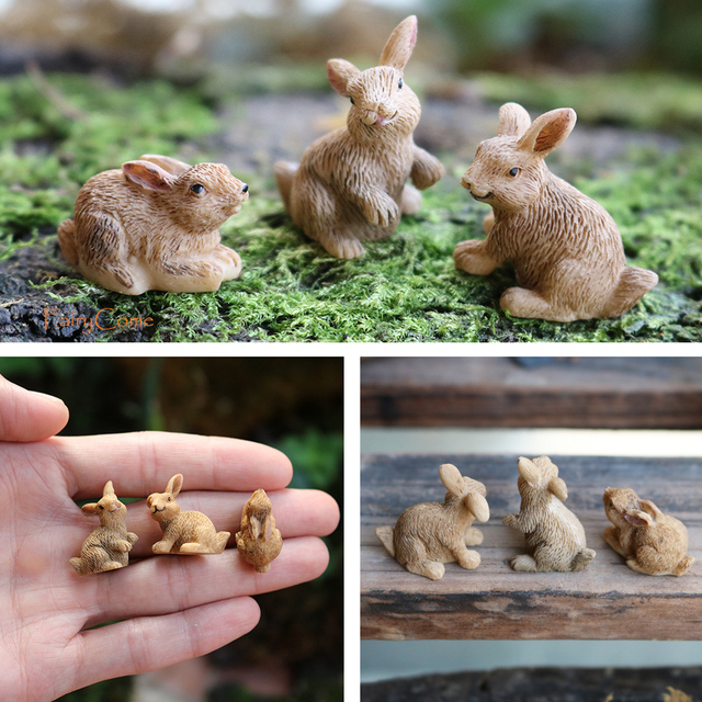 Figurki miniaturowe zwierząt do ogrodu - Mini las gospodarskich zwierząt: wiewiórka, kurczak, królik - Wianko - 13