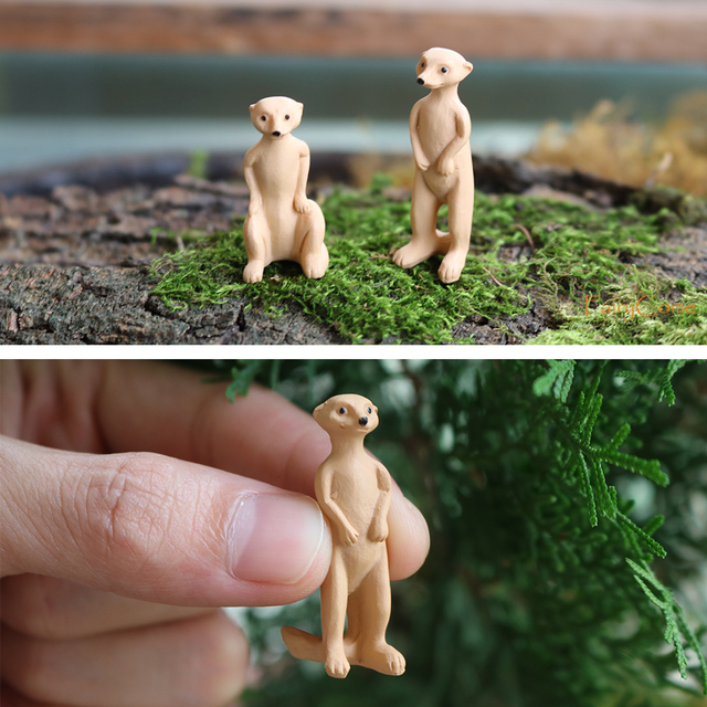 Figurki miniaturowe zwierząt do ogrodu - Mini las gospodarskich zwierząt: wiewiórka, kurczak, królik - Wianko - 26