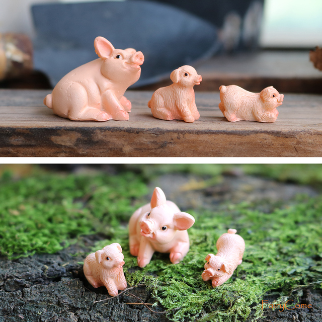 Figurki miniaturowe zwierząt do ogrodu - Mini las gospodarskich zwierząt: wiewiórka, kurczak, królik - Wianko - 8