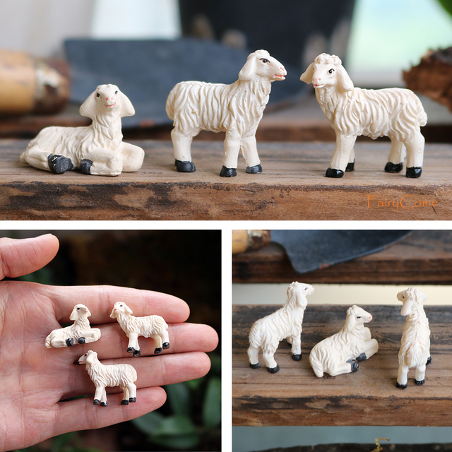 Figurki miniaturowe zwierząt do ogrodu - Mini las gospodarskich zwierząt: wiewiórka, kurczak, królik - Wianko - 4