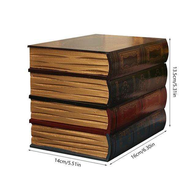 Europejski model fałszywej książki do przechowywania z retro symulacją - ozdoba biurowa i rekwizyt fotograficzny domowych dekoracji - Wianko - 1