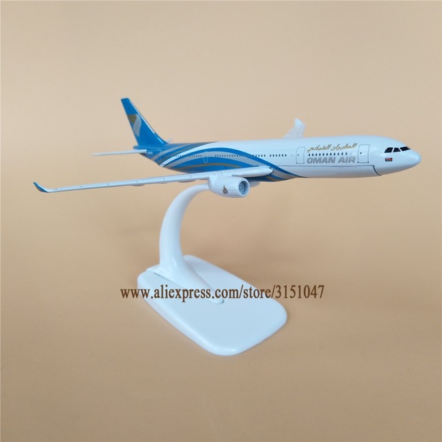 Model odlewu samolotu Airbus 330 A330 Oman Air Airlines, wykonany z metalu, 16 cm - prezent dla dzieci, Airways - Wianko - 12