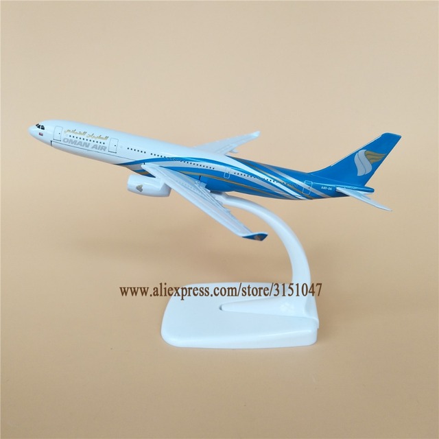 Model odlewu samolotu Airbus 330 A330 Oman Air Airlines, wykonany z metalu, 16 cm - prezent dla dzieci, Airways - Wianko - 16