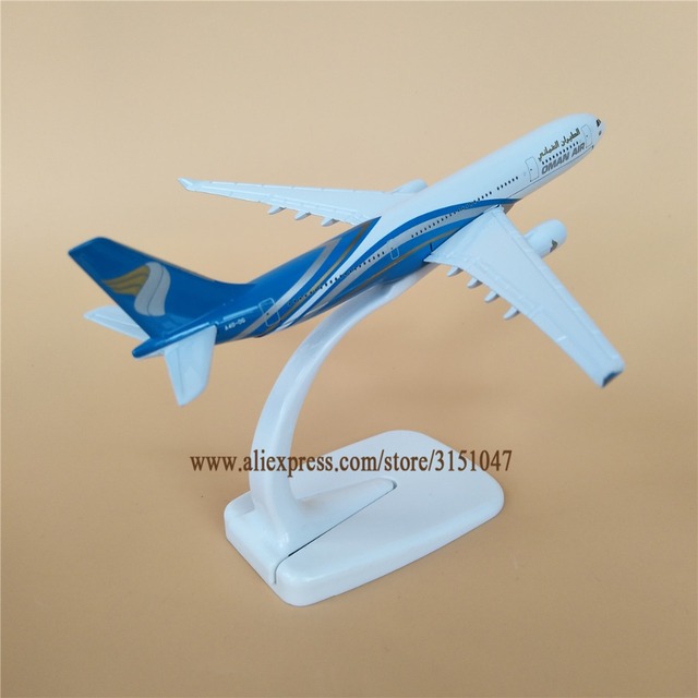 Model odlewu samolotu Airbus 330 A330 Oman Air Airlines, wykonany z metalu, 16 cm - prezent dla dzieci, Airways - Wianko - 10