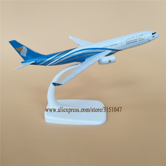 Model odlewu samolotu Airbus 330 A330 Oman Air Airlines, wykonany z metalu, 16 cm - prezent dla dzieci, Airways - Wianko - 11