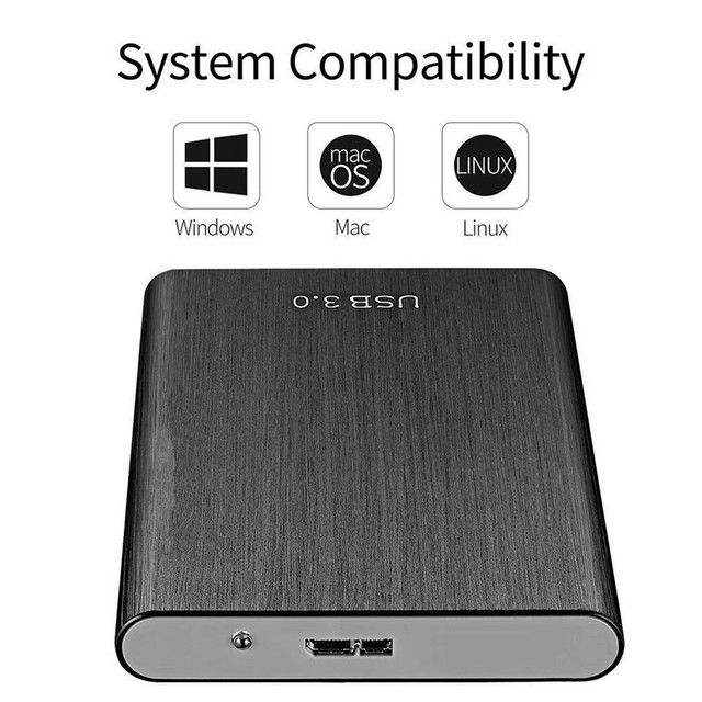 Szybki zewnętrzny dysk twardy 3.0/2TB kompatybilny z MAC Apple 320g/500G - mobilne przechowywanie danych do telefonów do 1TB 4t 6TB 8tb - Wianko - 1