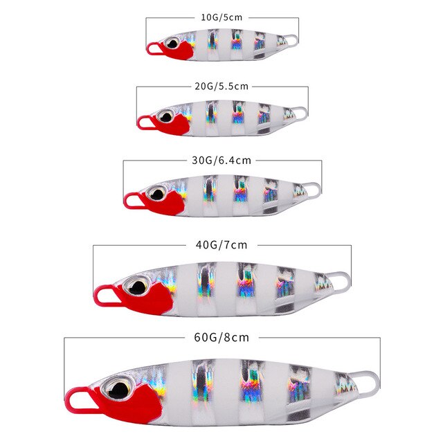 Partia 5 sztuk przynęt Metal Jigs 2021: 15g, 20g, 30g, 40g, 60g - idealne do łowienia pstrągów - Wianko - 4