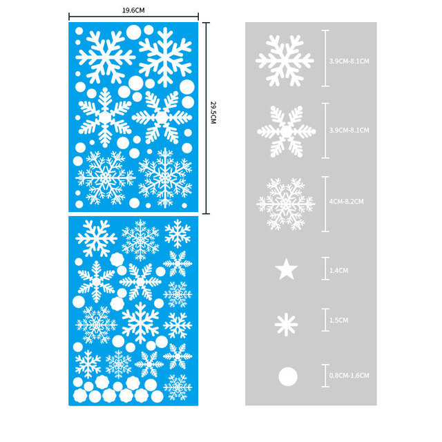 Naklejki ścienne DIY Snowflake - Świąteczne ozdoby 2022 - Nowy Rok - Wianko - 16
