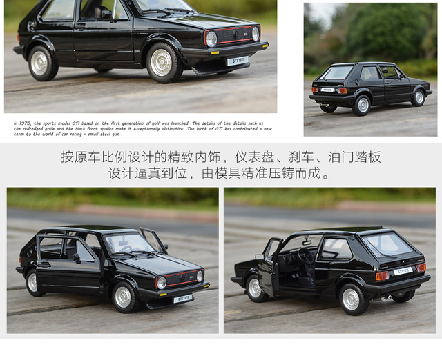 Bburago 1:24 1979 Golf MK1 GTI - statyczny model kolekcjonerskiego samochodu do zabawy - Wianko - 3