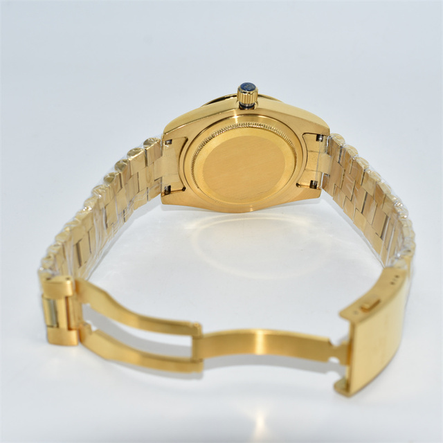 Zegarek męski PETER LEE Vintage Design 40mm mechaniczny złoty ze stali nierdzewnej, z datownikiem - Wianko - 20