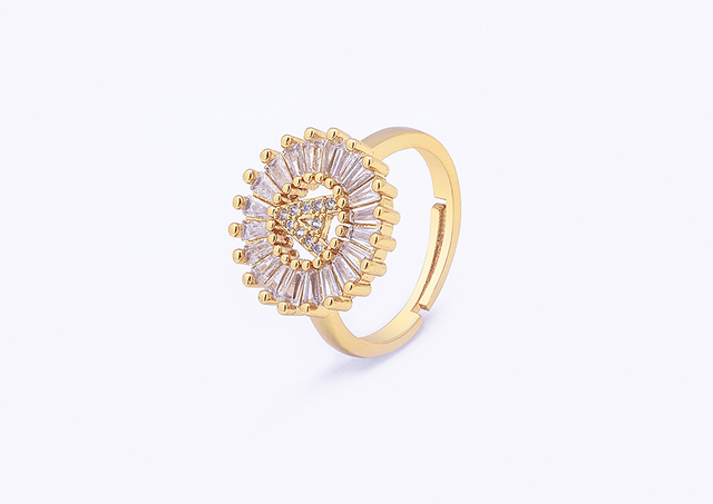 Nowy złoty pierścień regulowany otwierający ze złotą metalową literą A-Z - biżuteria w stylu wesele i rodzinny prezent - Wianko - 38