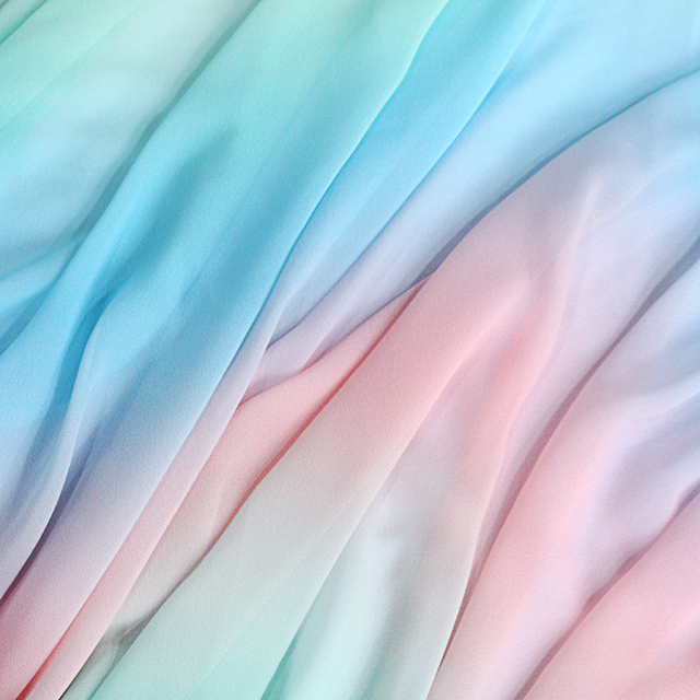 Cukierki gradientowe tkanina szyfonowa dziecięca kostiumy tęczowy kolor sukienka RS3589 - Wianko - 3
