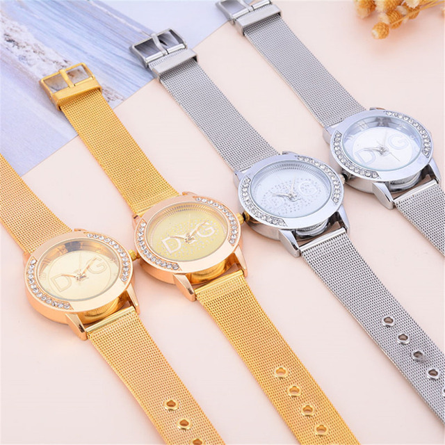 Zegarek damski luksusowy styl Casual europejski i amerykański złota siatka ze stali nierdzewnej, kwarcowy - najnowsza moda 2021 - Wianko - 1