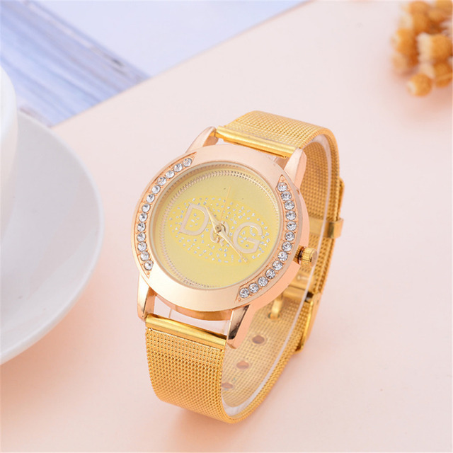 Zegarek damski luksusowy styl Casual europejski i amerykański złota siatka ze stali nierdzewnej, kwarcowy - najnowsza moda 2021 - Wianko - 2