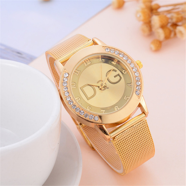 Zegarek damski luksusowy styl Casual europejski i amerykański złota siatka ze stali nierdzewnej, kwarcowy - najnowsza moda 2021 - Wianko - 3