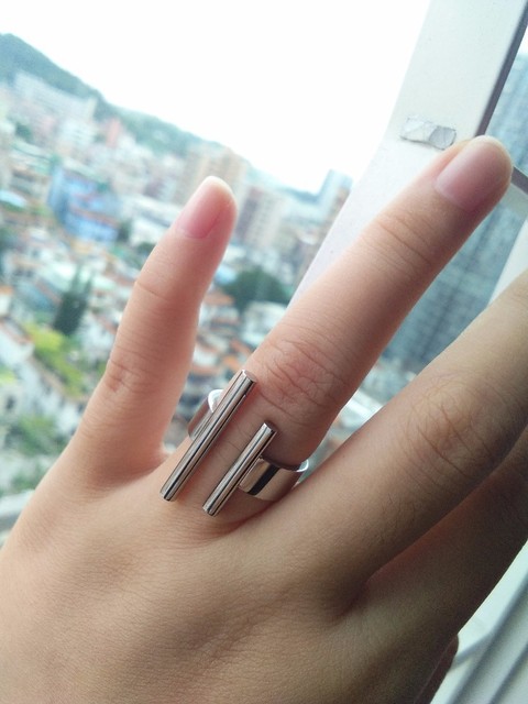 Stalowy pierścień srebrny cylindryczny z otworami, 6 mm szerokość, rozmiar 6-9 - Wianko - 19
