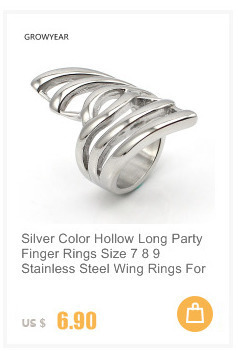 Stalowy pierścień srebrny cylindryczny z otworami, 6 mm szerokość, rozmiar 6-9 - Wianko - 4