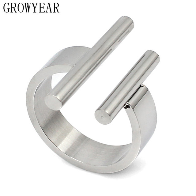 Stalowy pierścień srebrny cylindryczny z otworami, 6 mm szerokość, rozmiar 6-9 - Wianko - 13