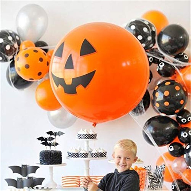 36 Cal 90 cm duża dynia balonowa Giant - dekoracyjny balon na Halloween z motywem Jack-o-lampiona - Wianko - 5