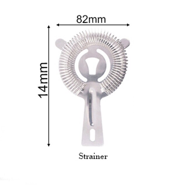 Sitko do koktajli ze stali nierdzewnej filtr do lodu Bar sitka Tong łyżka Jigger Pourer Muddler korkociąg narzędzie do wina barman - Wianko - 1