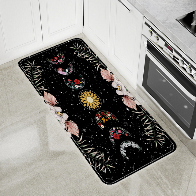 Mata podłogowa Kwiat faza księżyca do kąpieli, kolorowa mata dywanik do kuchni, salonu i sypialni - Wianko - 7