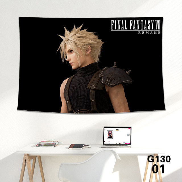 Niestandardowy plakat ścienny Final Fantasy 7 z tkaniny Alice dormitorium przedstawiający Tifę na grubym podłożu - Wianko - 6