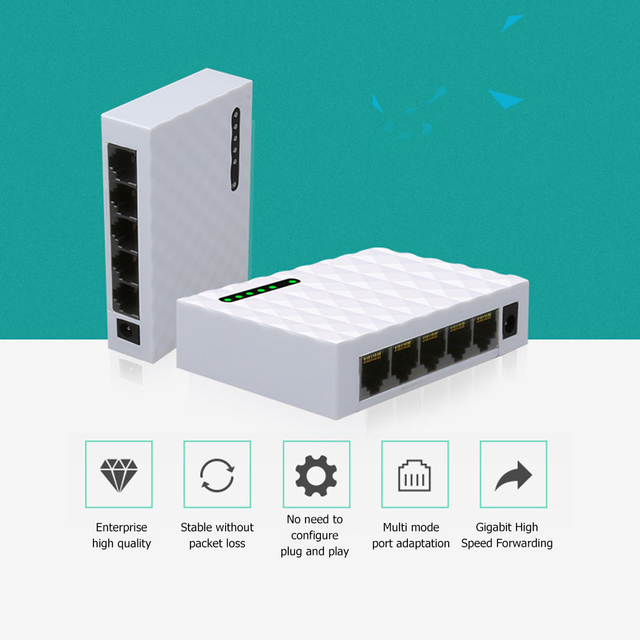 Przełącznik sieciowy Ethernet 5/8-portowy 1000Mbps Gigabit RJ45 - wysoka wydajność i inteligentne zarządzanie - Wianko - 6