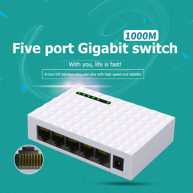 Przełącznik sieciowy Ethernet 5/8-portowy 1000Mbps Gigabit RJ45 - wysoka wydajność i inteligentne zarządzanie - Wianko - 5