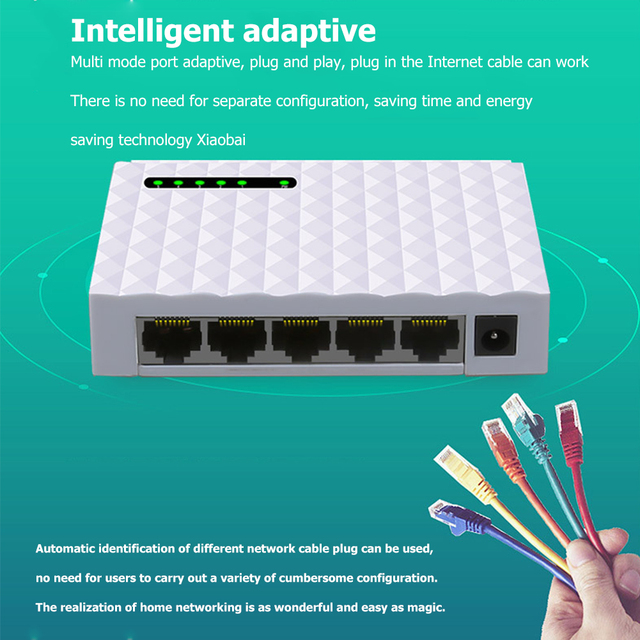 Przełącznik sieciowy Ethernet 5/8-portowy 1000Mbps Gigabit RJ45 - wysoka wydajność i inteligentne zarządzanie - Wianko - 8