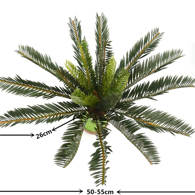 Sztuczna palma zielone rośliny liściaste doniczkowe Bonsai - Wianko - 23