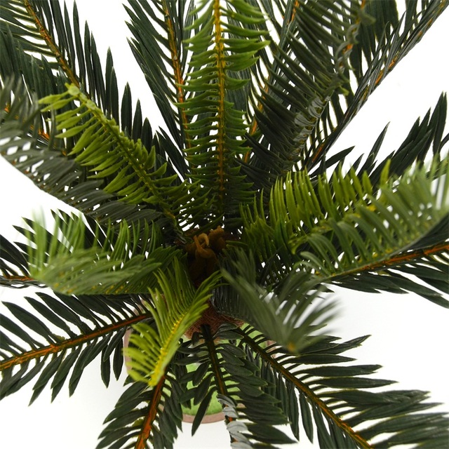 Sztuczna palma zielone rośliny liściaste doniczkowe Bonsai - Wianko - 22