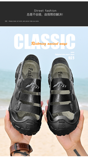 Męskie sandały letnie 2021 - nowe, uniwersalne, oddychające i miękkie, idealne na co dzień i sport na zewnątrz, z podwójnym zastosowaniem długotrwałego komfortu - Wianko - 16