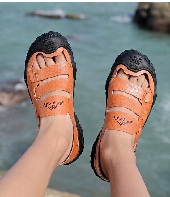 Męskie sandały letnie 2021 - nowe, uniwersalne, oddychające i miękkie, idealne na co dzień i sport na zewnątrz, z podwójnym zastosowaniem długotrwałego komfortu - Wianko - 27