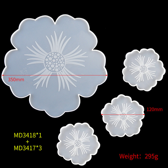 Silikonowe formy DIY do kwiatowych podstawek - płatki, kompoty, tacki przezroczystej żywicy epoksydowej - Wianko - 13