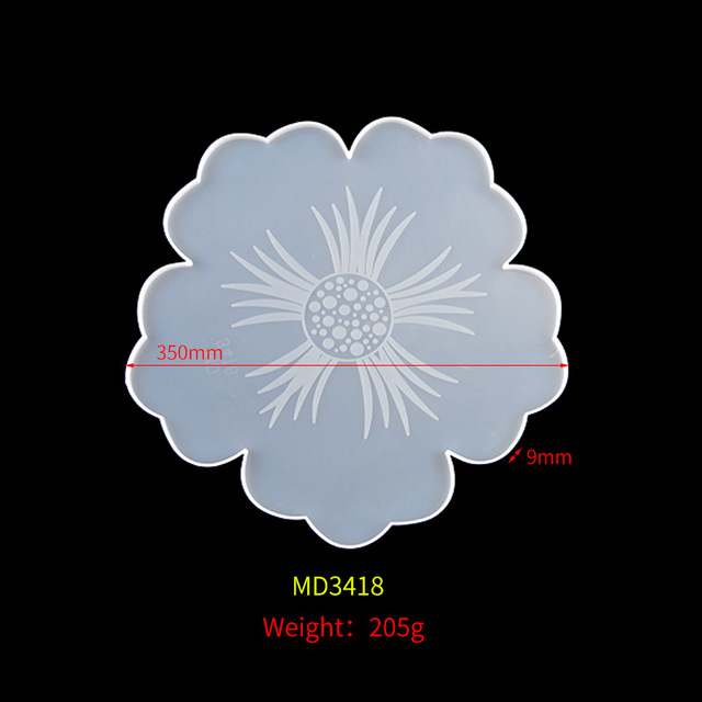 Silikonowe formy DIY do kwiatowych podstawek - płatki, kompoty, tacki przezroczystej żywicy epoksydowej - Wianko - 14