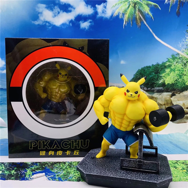 Figurka Pokemon Pikachu - Kawaii model z rysunkiem Anime i potężnymi mięśniami - Wianko - 10