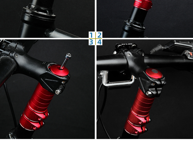 Mostek rowerowy Cykl Widelec Stem Rise Up Adapter MTB 100mm zwiększenie wysokości kierownicy Extender aluminium Dia. 28.6mm - Wianko - 16